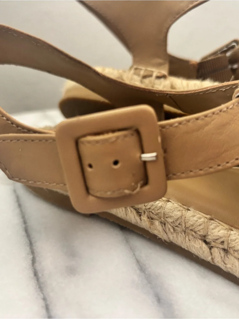 Bernardo Tan Braided Leather Espadrille Sandals